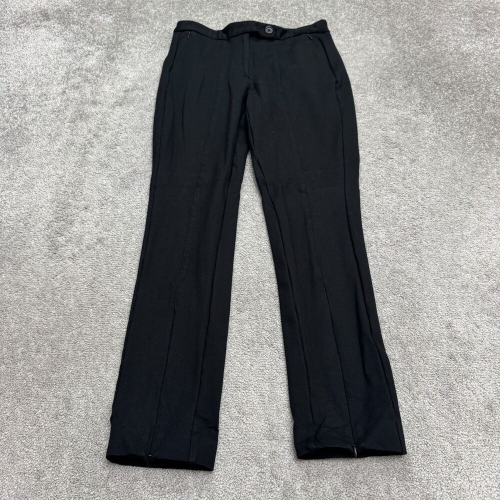 Anthropologie Maeve Slim Straight Dress Pants Trouser Womens 10 Black High Rise